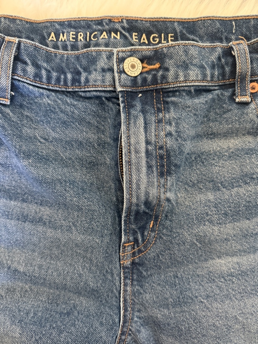 American Eagle Outfitters Blue Cropped Wide-Leg Jeans - Picture 4 of 10